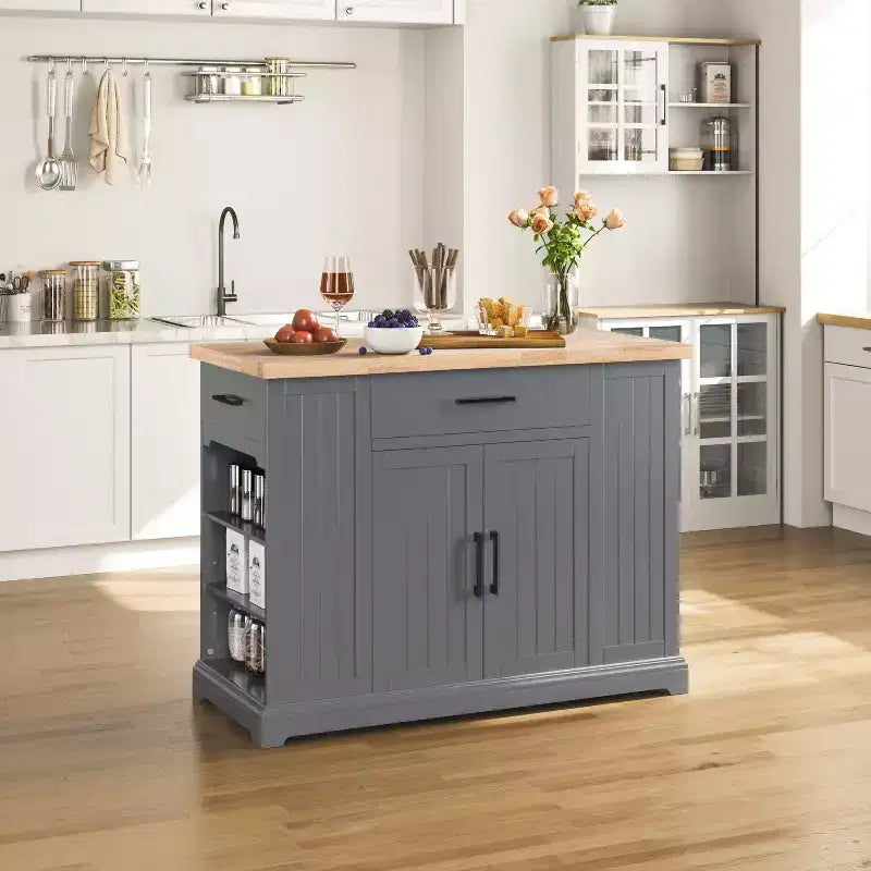 Îlot de cuisine en bois Meuble de rangement moderne avec tiroir