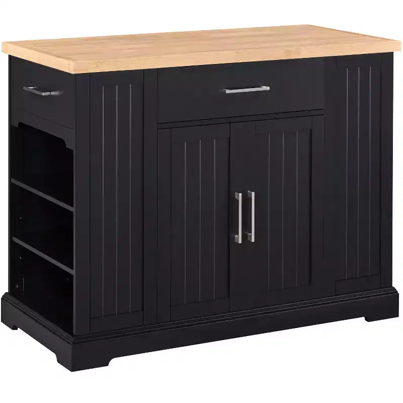 Yaheetech 36 H Wooden Kitchen Island Modern Storage Cabinet with Drawer